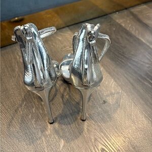 Giuseppe Zanotti Shimmering Silver Heels